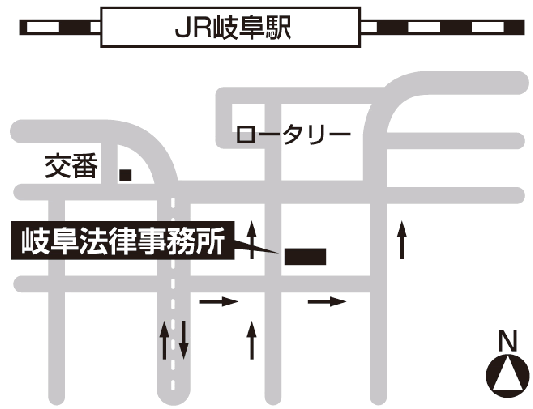 岐阜法律事務所の地図